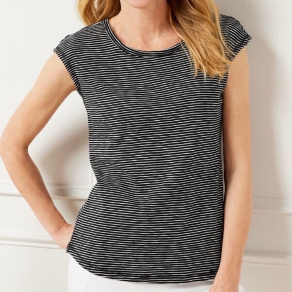 TALBOTS Striped Tee